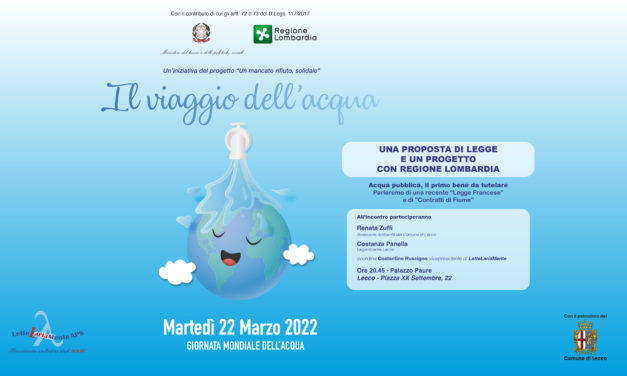 Video Il viaggio dell’acqua – Ore 20.45 – 22 Marzo 2022